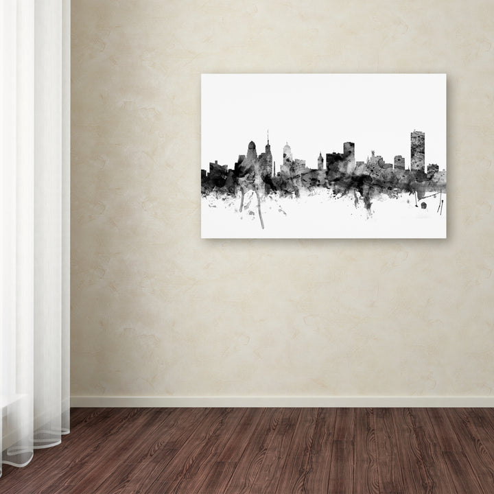 Michael Tompsett Buffalo York Skyline BandW Canvas Art 16 x 24 Image 3