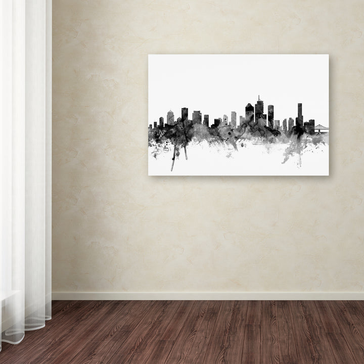 Michael Tompsett Brisbane Australia Skyline BandW Canvas Art 16 x 24 Image 3