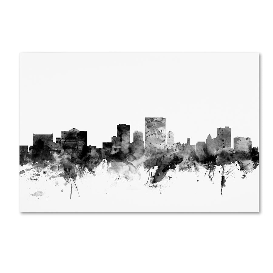 Michael Tompsett El Paso Texas Skyline BandW Canvas Art 16 x 24 Image 1