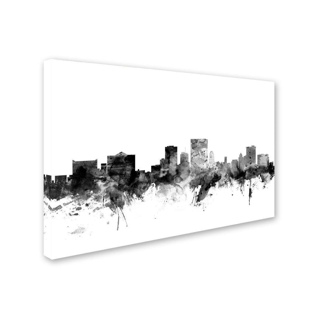 Michael Tompsett El Paso Texas Skyline BandW Canvas Art 16 x 24 Image 2