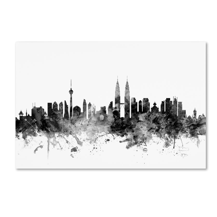 Michael Tompsett Kuala Lumpur Skyline BandW Canvas Art 16 x 24 Image 1