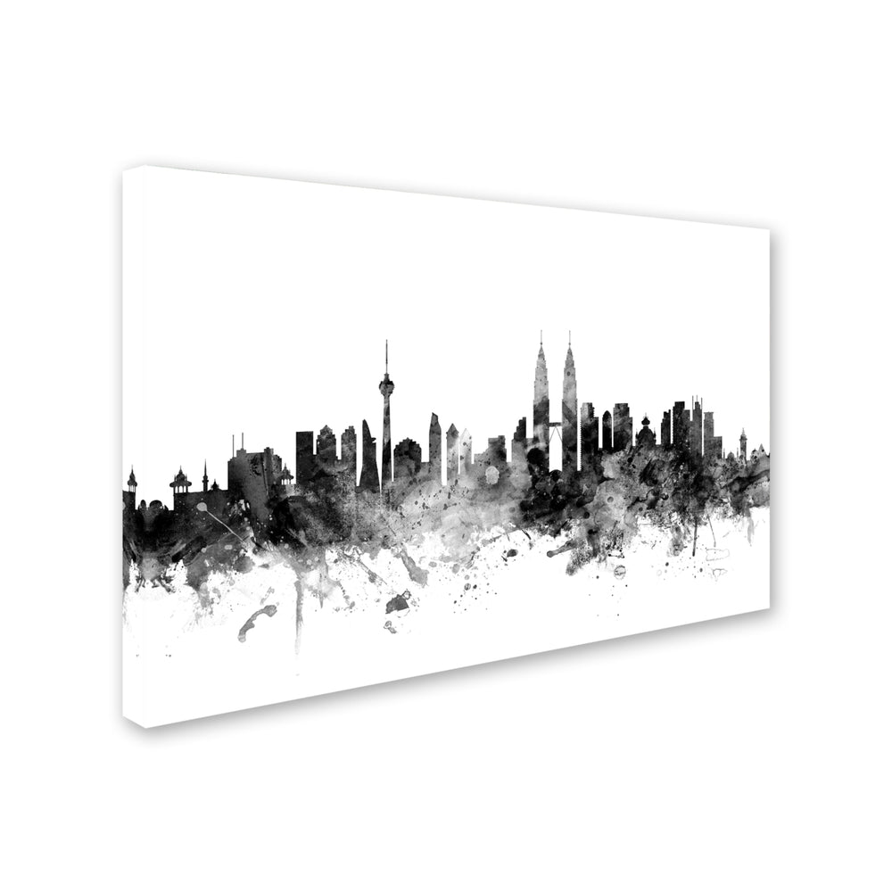 Michael Tompsett Kuala Lumpur Skyline BandW Canvas Art 16 x 24 Image 2