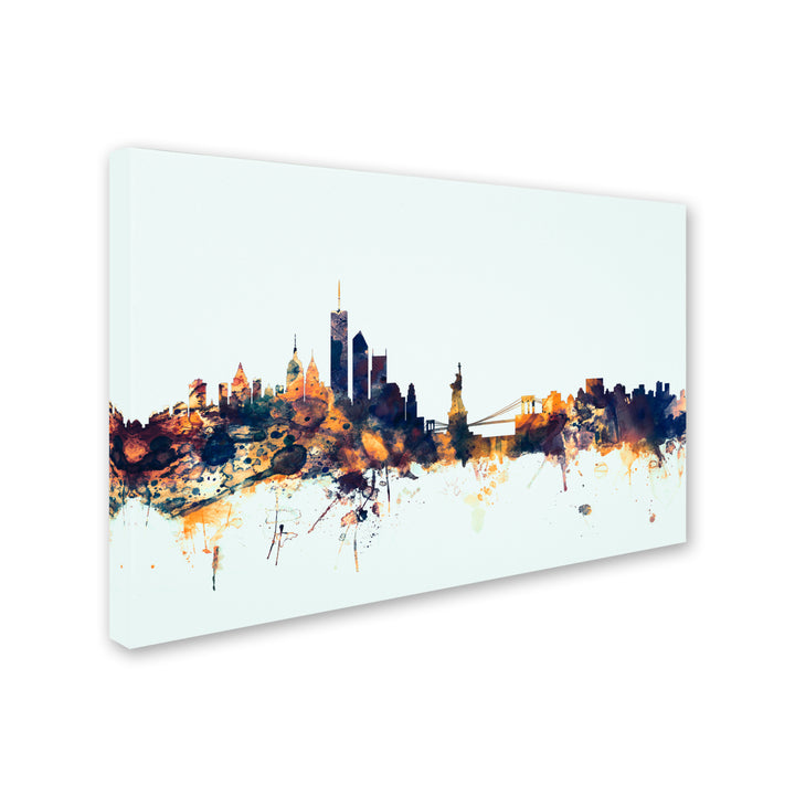 Michael Tompsett York Skyline Blue Canvas Art 16 x 24 Image 2