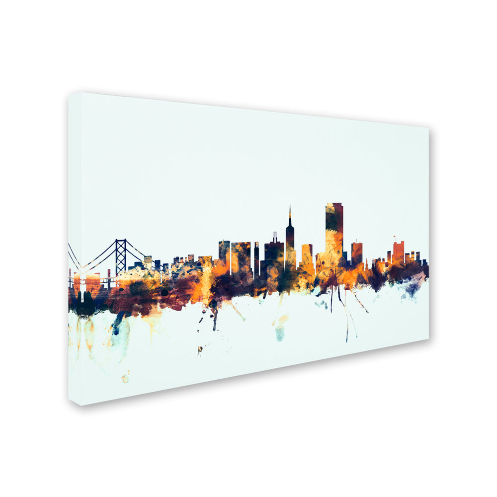 Michael Tompsett San Francisco Skyline Blue Canvas Art 16 x 24 Image 2