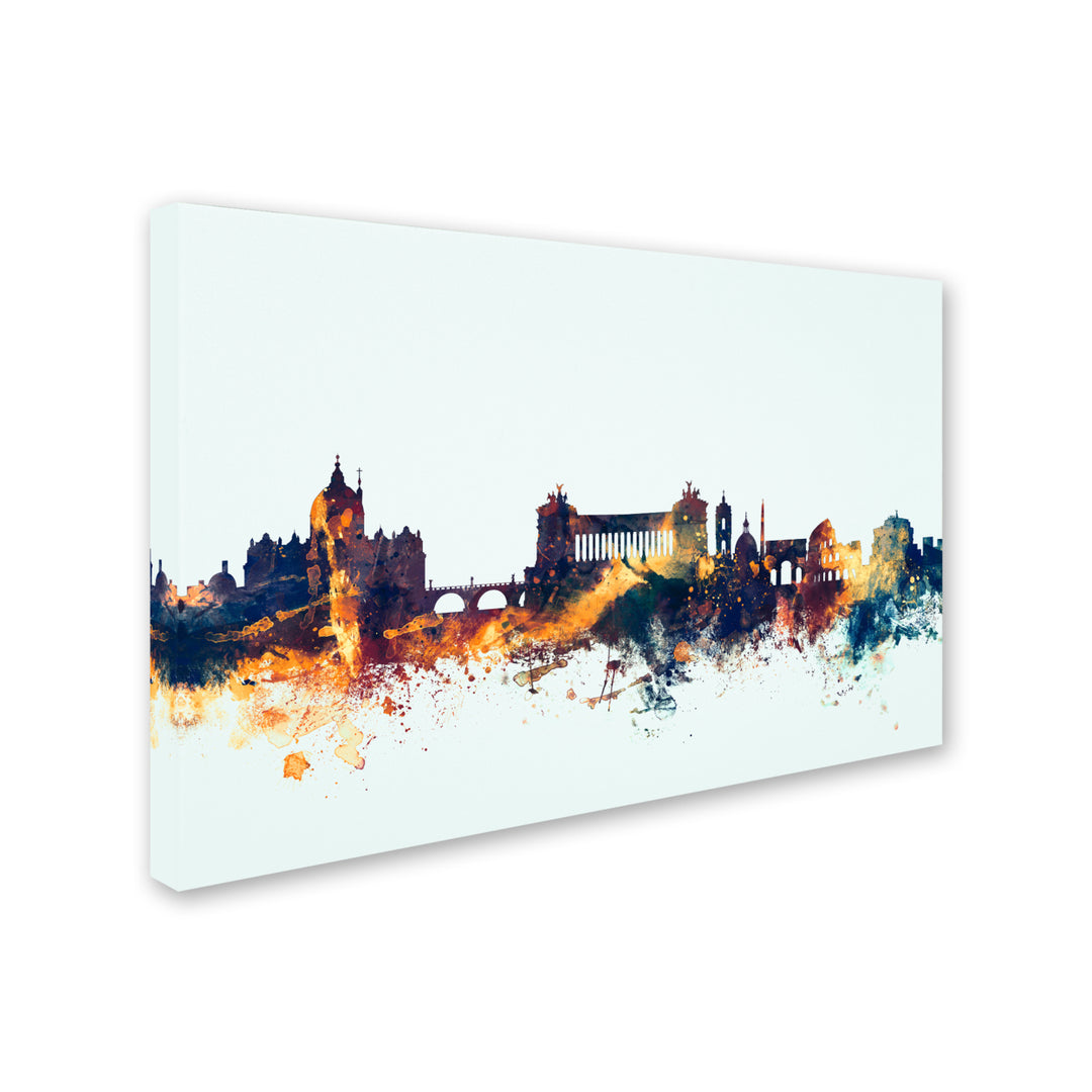 Michael Tompsett Rome Italy Skyline Blue Canvas Art 16 x 24 Image 2