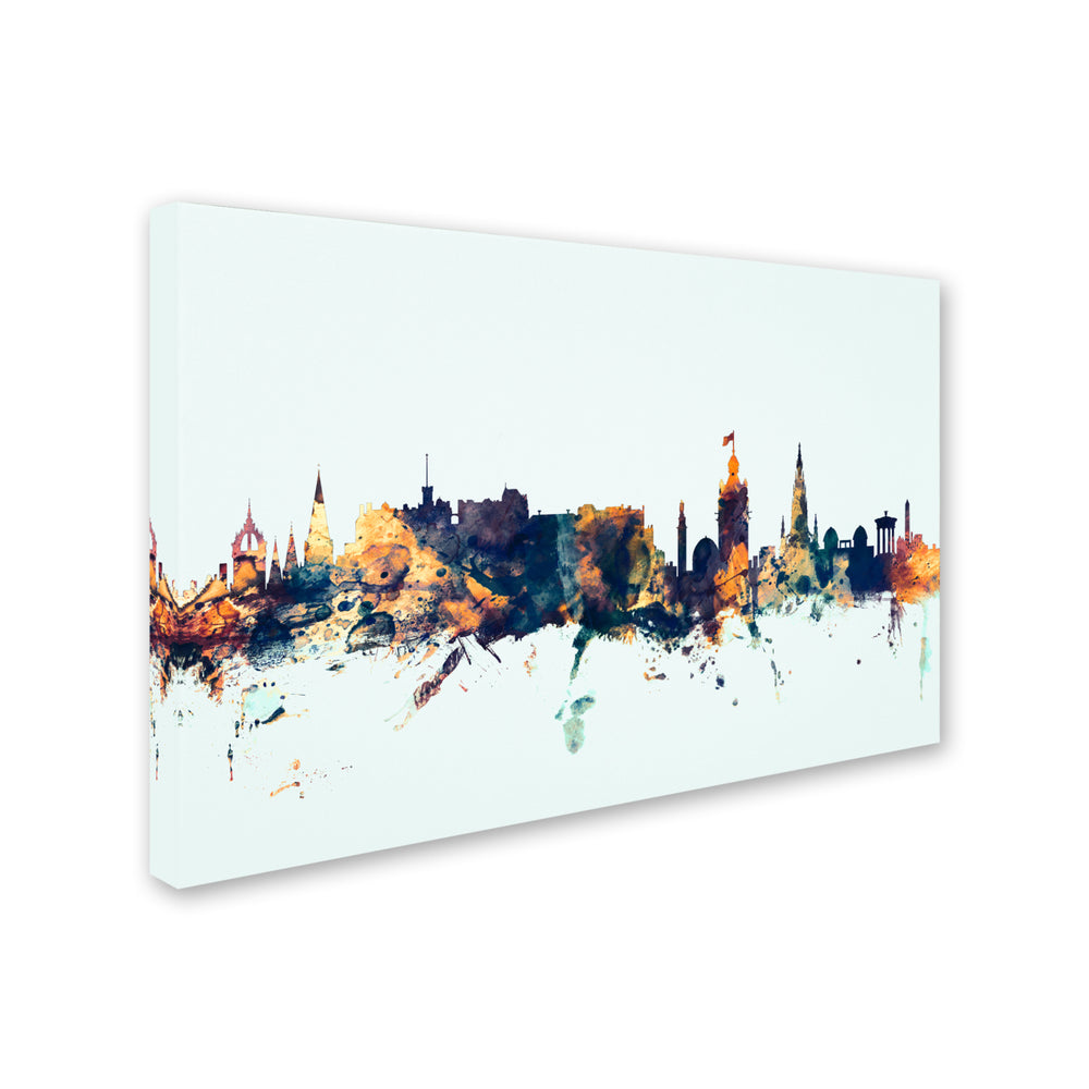 Michael Tompsett Edinburgh Skyline Blue Canvas Art 16 x 24 Image 2