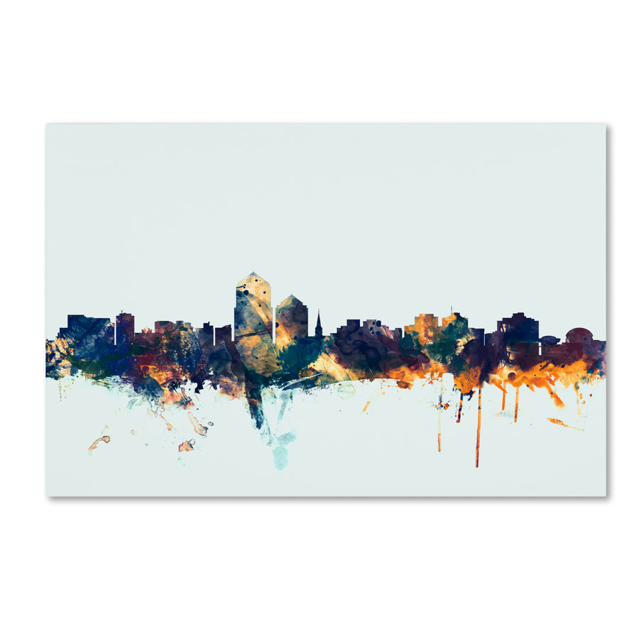 Michael Tompsett Albuquerque NM Skyline Blue Canvas Art 16 x 24 Image 1