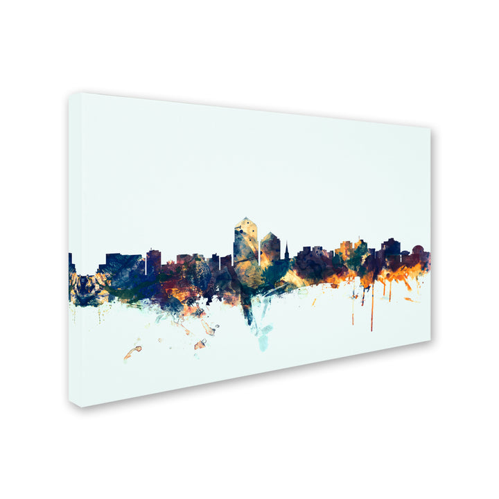 Michael Tompsett Albuquerque NM Skyline Blue Canvas Art 16 x 24 Image 2