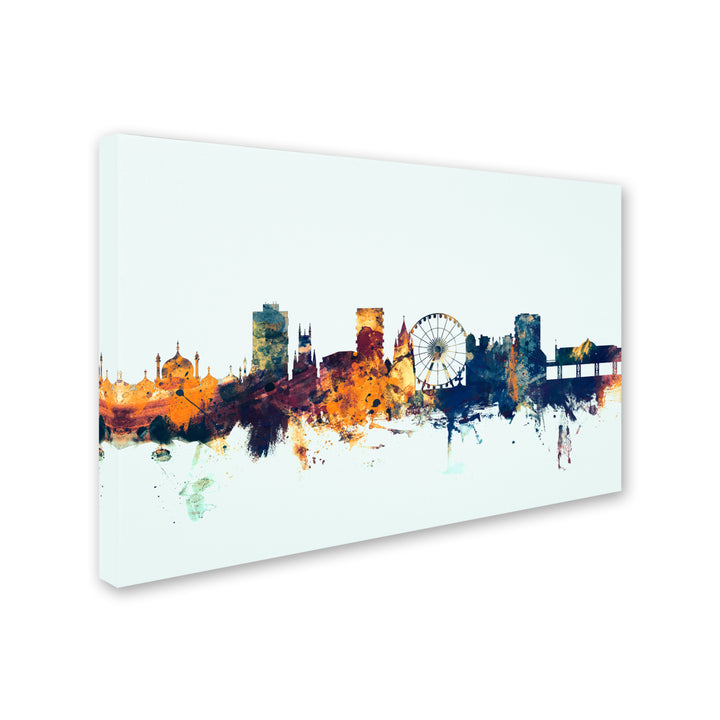 Michael Tompsett Brighton England Skyline Blue Canvas Art 16 x 24 Image 2