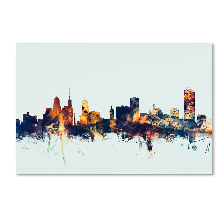 Michael Tompsett Buffalo York Skyline Blue Canvas Art 16 x 24 Image 1