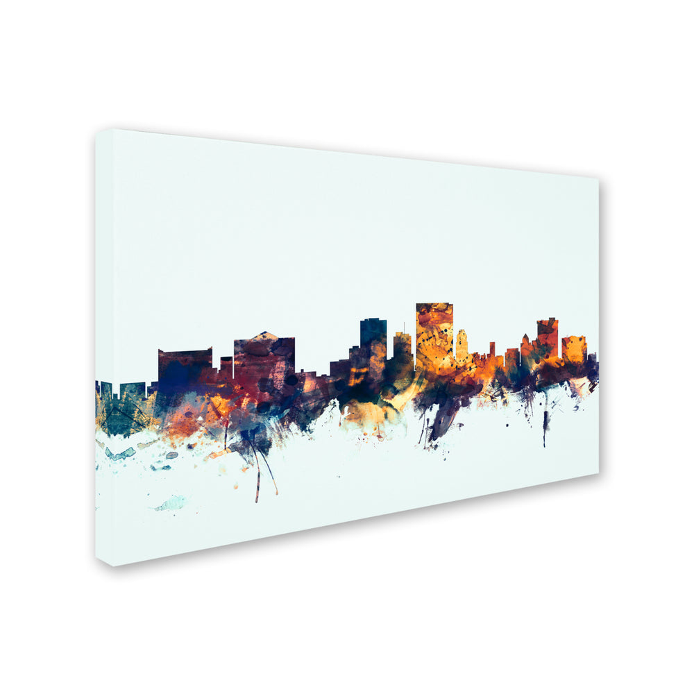 Michael Tompsett El Paso Texas Skyline Blue Canvas Art 16 x 24 Image 2