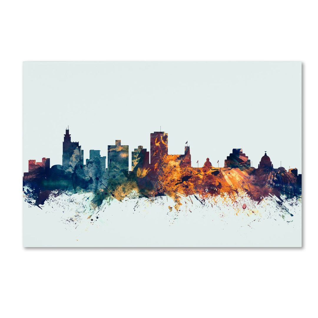 Michael Tompsett Jackson MS Skyline Blue Canvas Art 16 x 24 Image 1