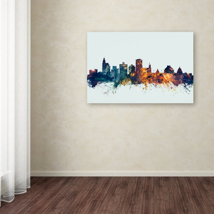 Michael Tompsett Jackson MS Skyline Blue Canvas Art 16 x 24 Image 3