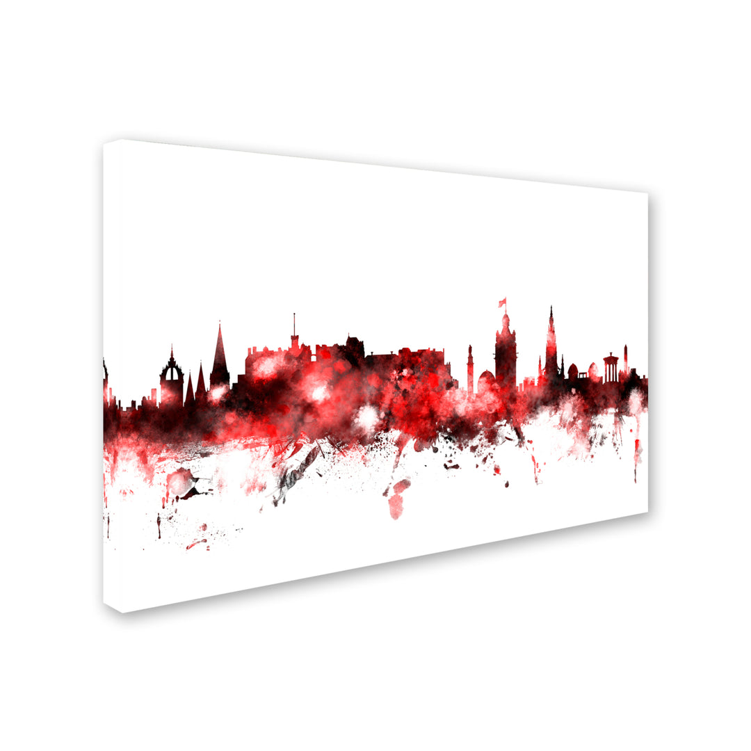 Michael Tompsett Edinburgh Skyline Red 2 Canvas Art 16 x 24 Image 2