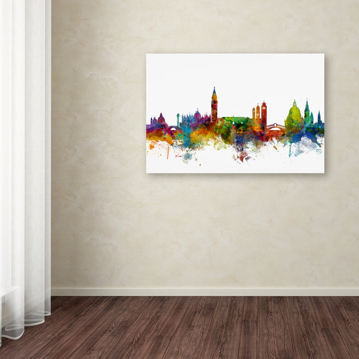 Michael Tompsett Venice Italy Skyline White Canvas Art 16 x 24 Image 3