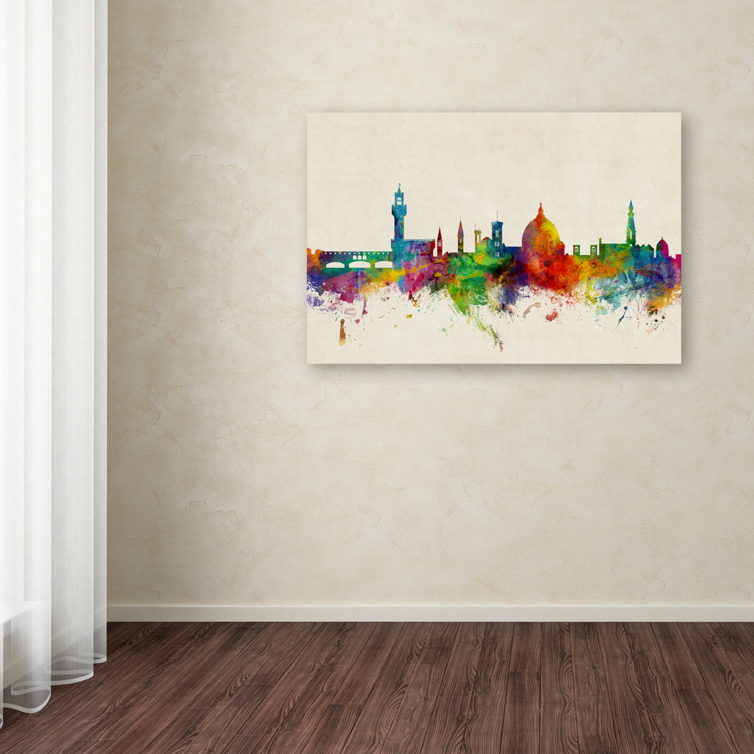 Michael Tompsett Florence Italy Skyline Beige Canvas Art 16 x 24 Image 3