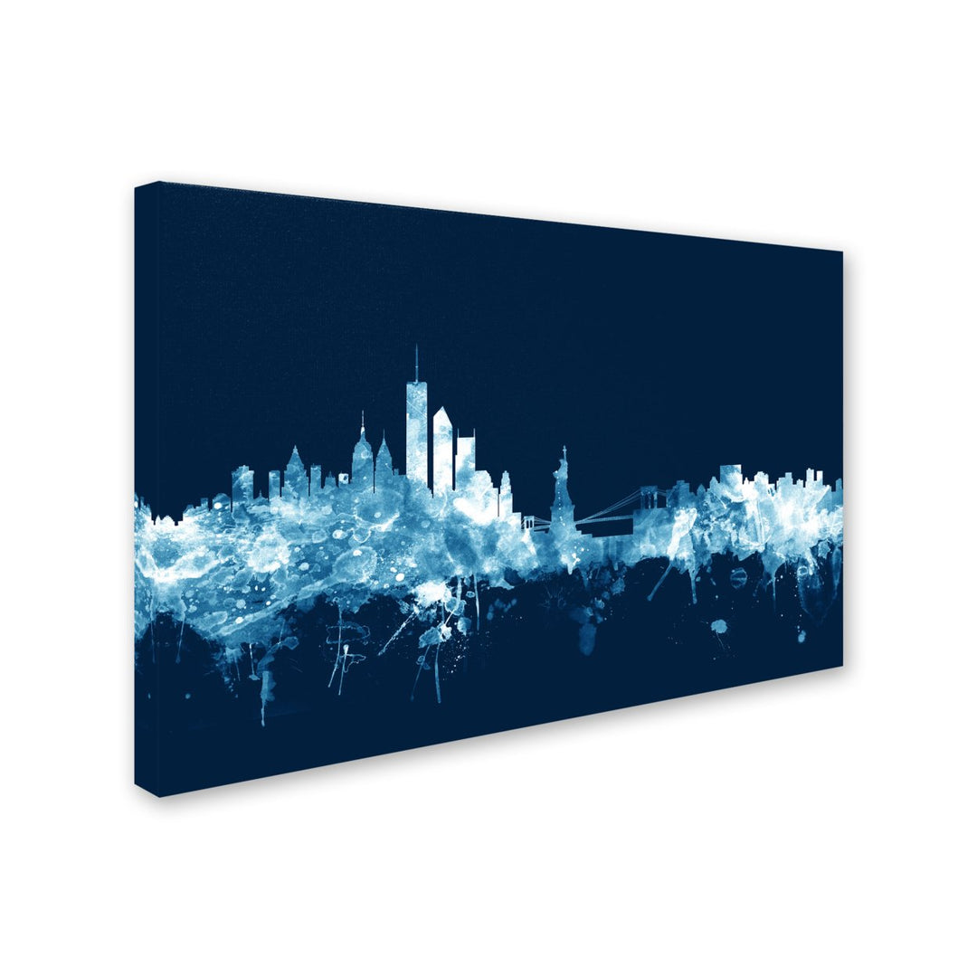 Michael Tompsett York Skyline Navy Canvas Art 16 x 24 Image 2