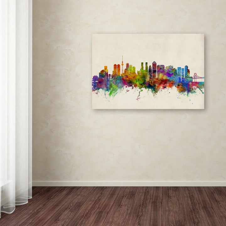 Michael Tompsett Tokyo Japan Skyline II Canvas Art 16 x 24 Image 3