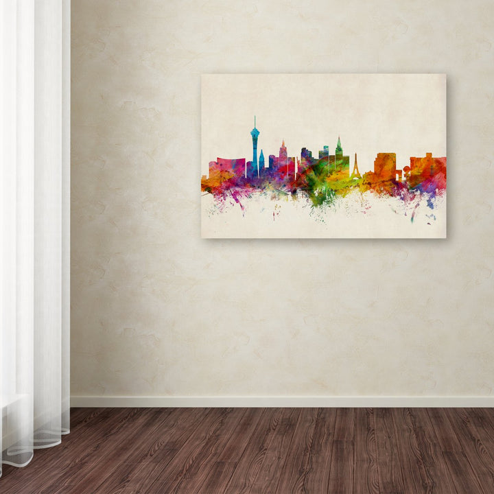 Michael Tompsett Las Vegas Nevada Skyline II Canvas Art 16 x 24 Image 3