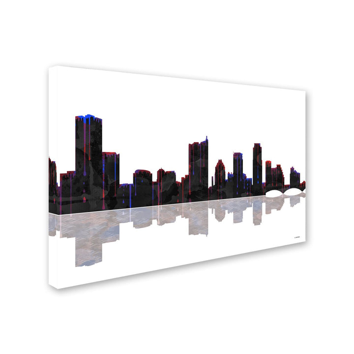 Marlene Watson Austin Texas Skyline Canvas Art 16 x 24 Image 2