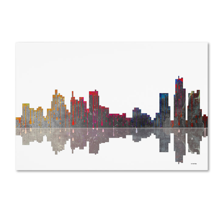 Marlene Watson Boston Massachusetts Skyline Canvas Art 16 x 24 Image 1