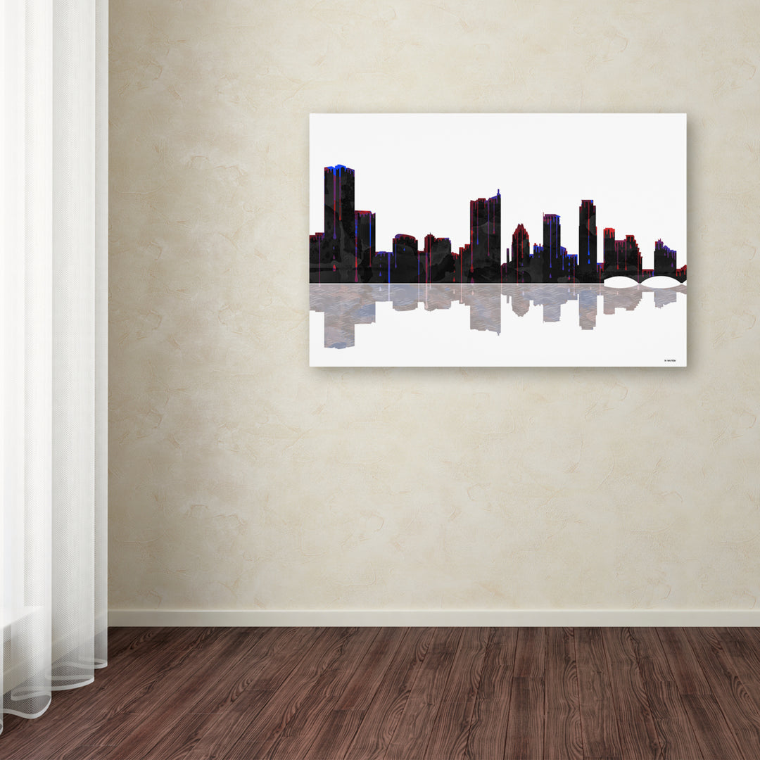 Marlene Watson Austin Texas Skyline Canvas Art 16 x 24 Image 3