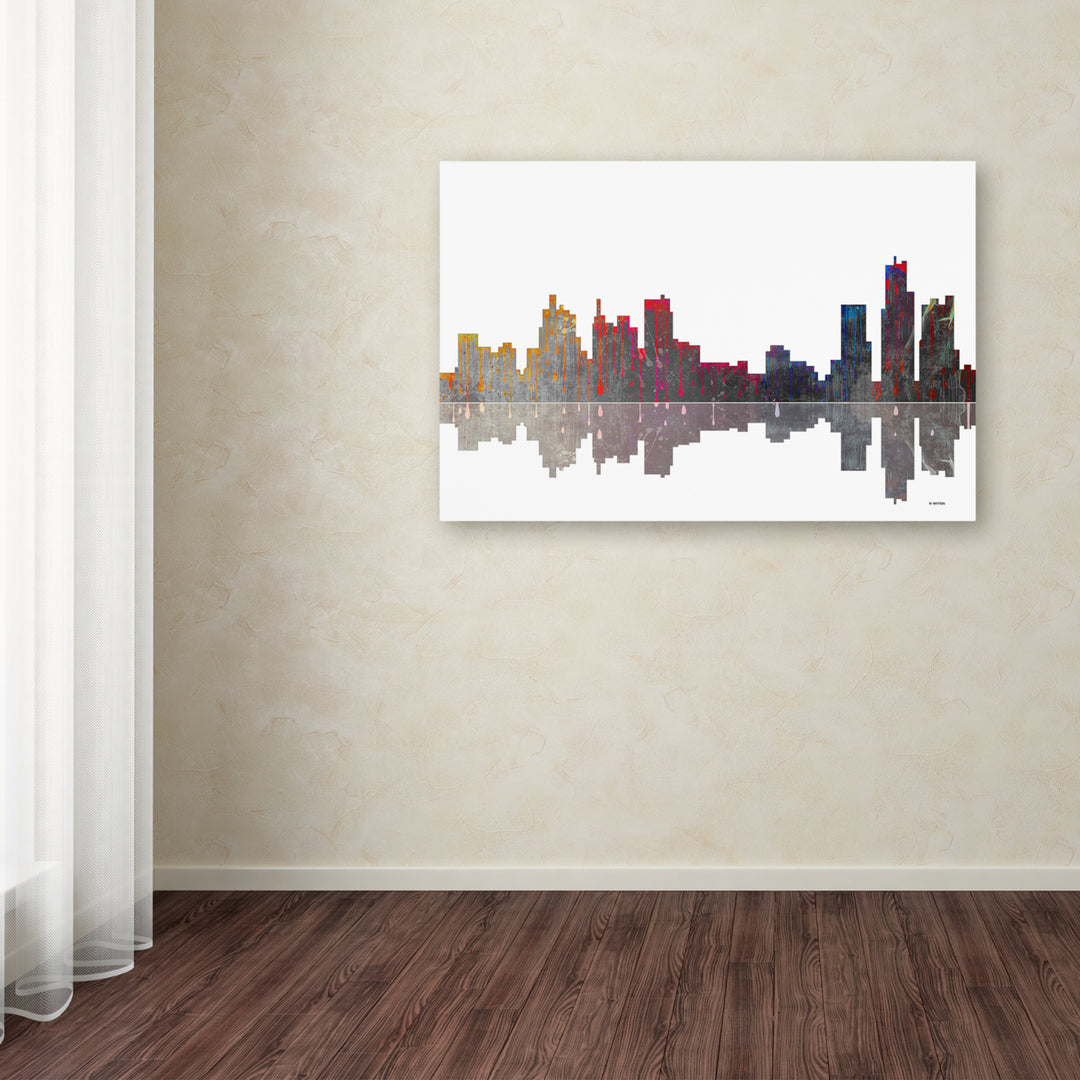 Marlene Watson Boston Massachusetts Skyline Canvas Art 16 x 24 Image 3