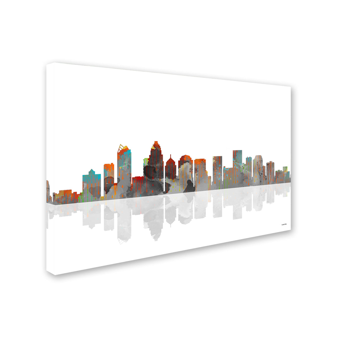 Marlene Watson Charlotte North Carolina Skyline Canvas Art 16 x 24 Image 2