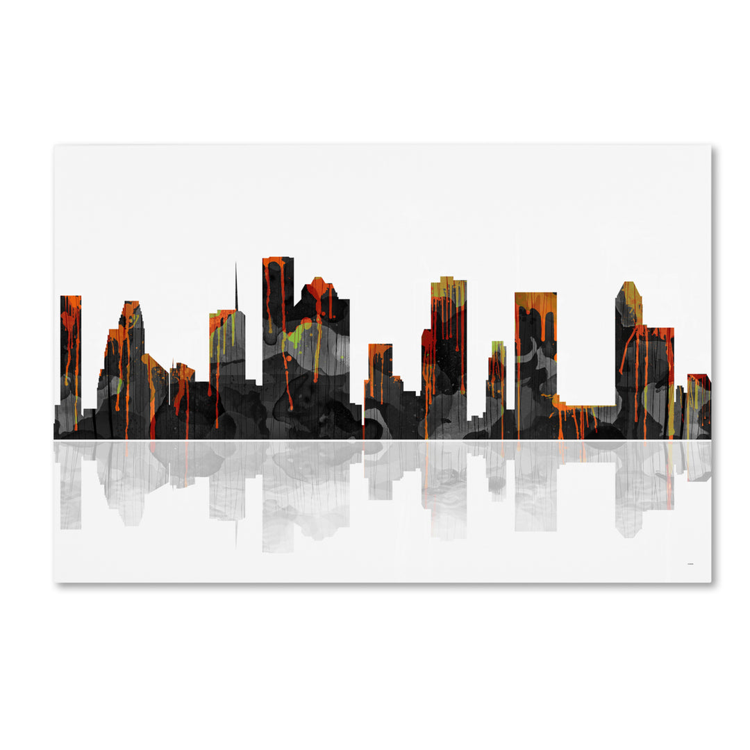 Marlene Watson Houston Texas Skyline Canvas Art 16 x 24 Image 1