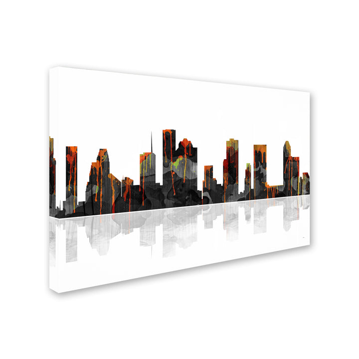 Marlene Watson Houston Texas Skyline Canvas Art 16 x 24 Image 2