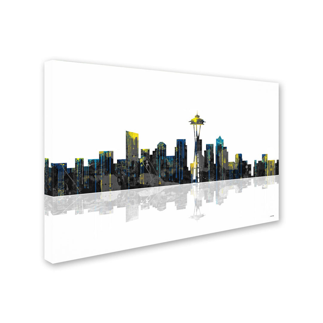 Marlene Watson Seattle Washington Skyline Canvas Art 16 x 24 Image 2