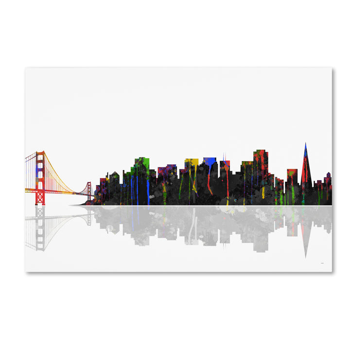 Marlene Watson San Francisco California Skyline Canvas Art 16 x 24 Image 1