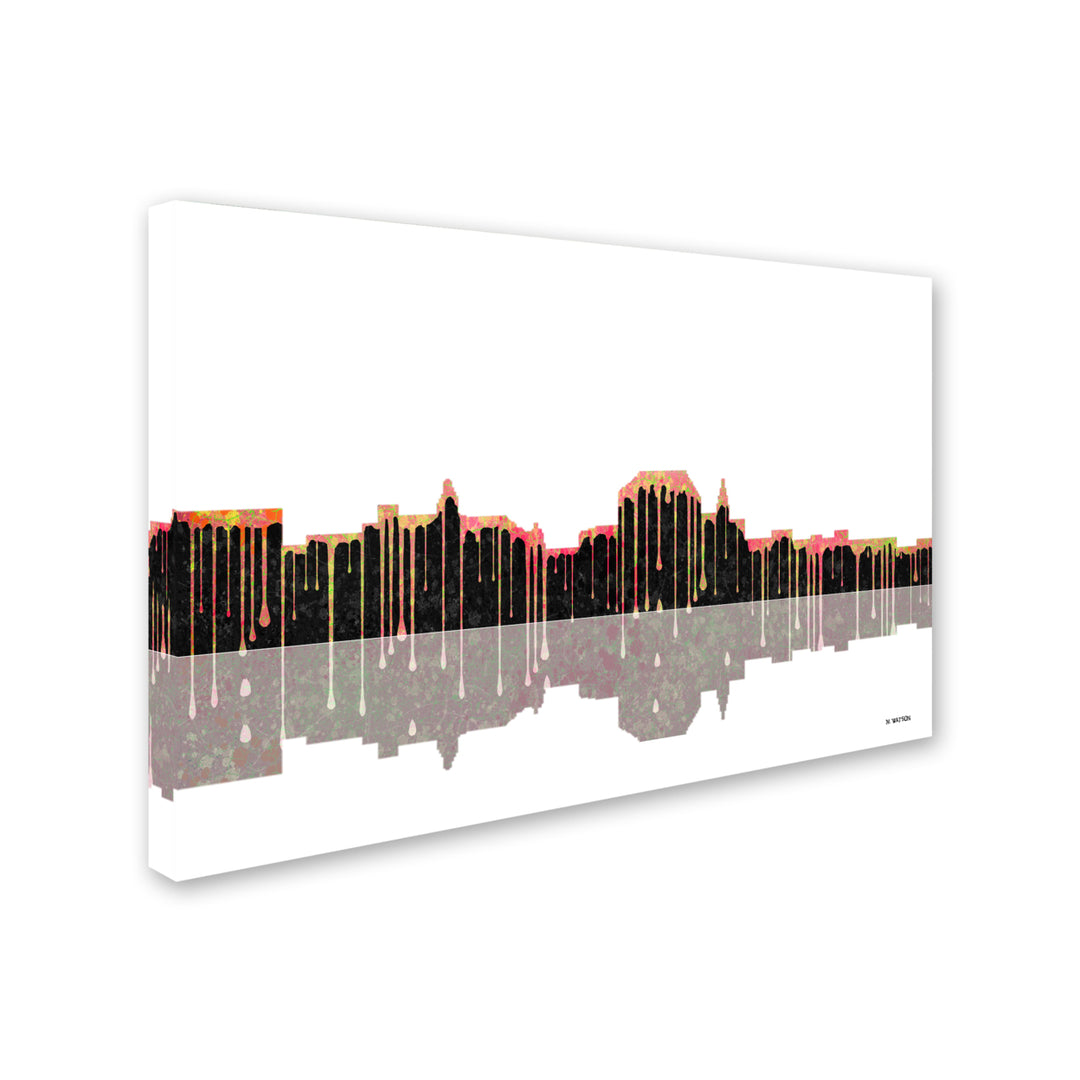 Marlene Watson Augusta Maine Skyline II Canvas Art 16 x 24 Image 2