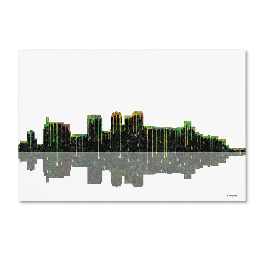 Marlene Watson Birmingham Alabama Skyline II Canvas Art 16 x 24 Image 1