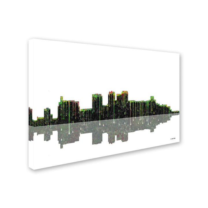 Marlene Watson Birmingham Alabama Skyline II Canvas Art 16 x 24 Image 2