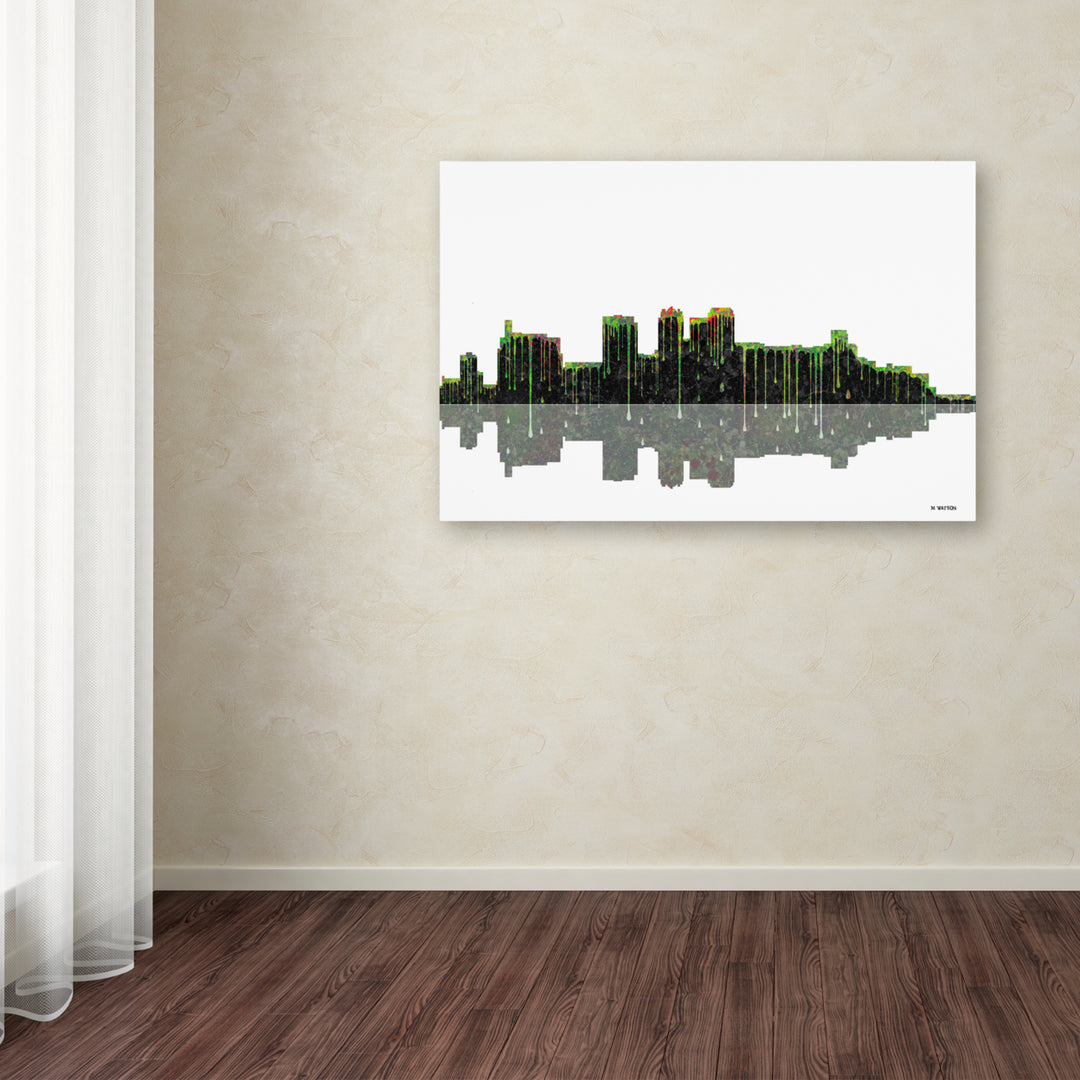 Marlene Watson Birmingham Alabama Skyline II Canvas Art 16 x 24 Image 3