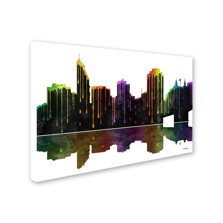 Marlene Watson Cincinatti Ohio Skyline II Canvas Art 16 x 24 Image 2