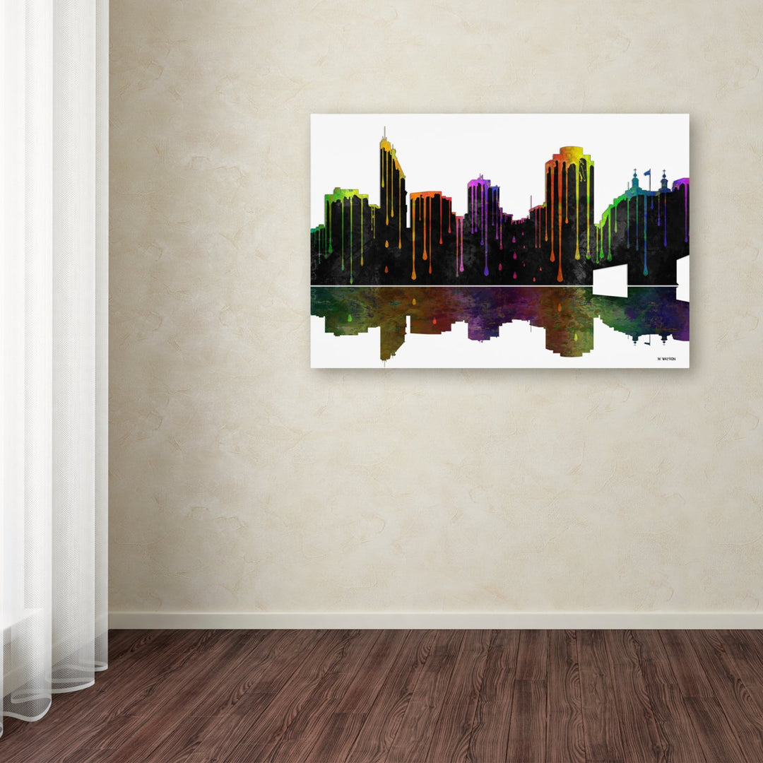 Marlene Watson Cincinatti Ohio Skyline II Canvas Art 16 x 24 Image 3