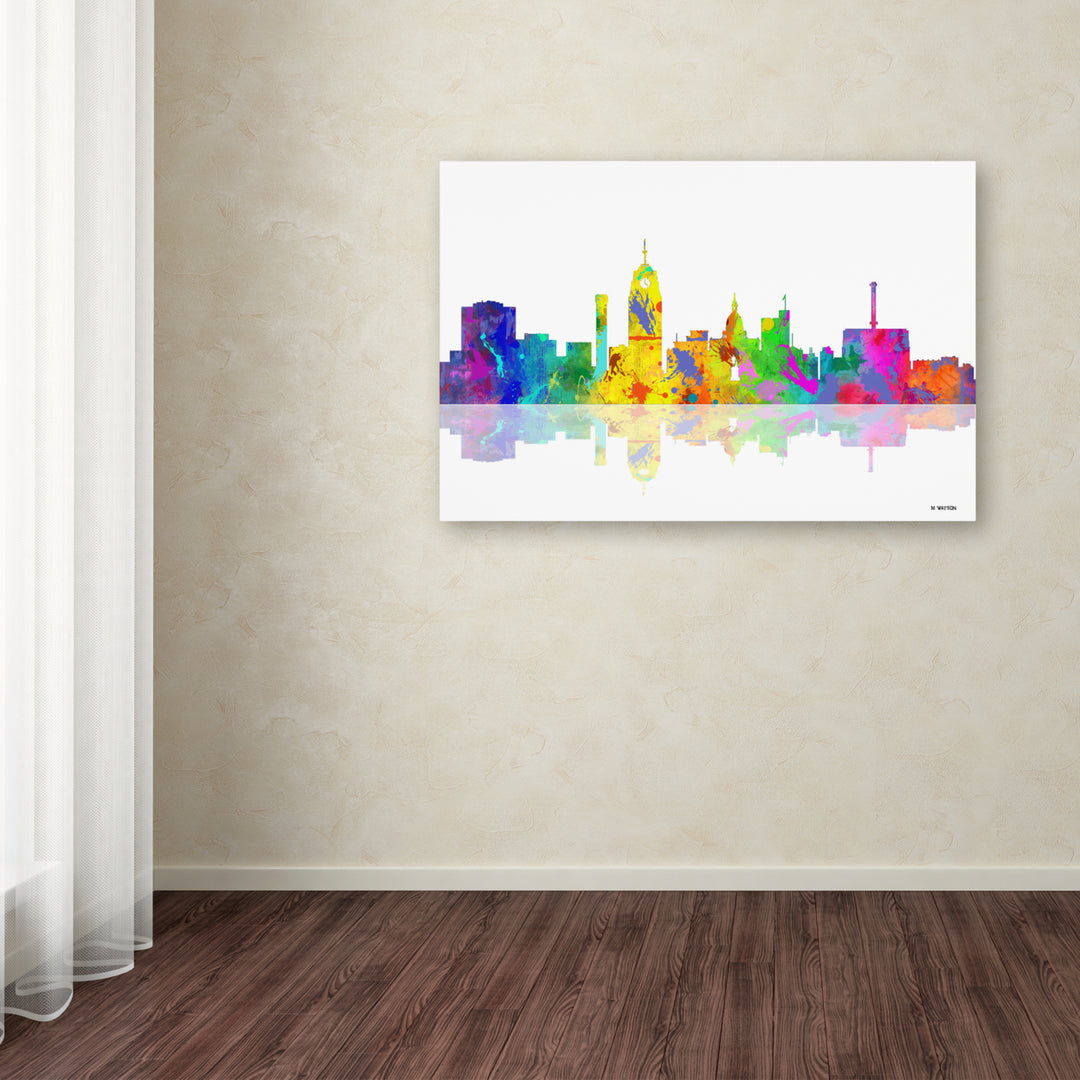 Marlene Watson Lansing Michican Skyline Canvas Art 16 x 24 Image 3