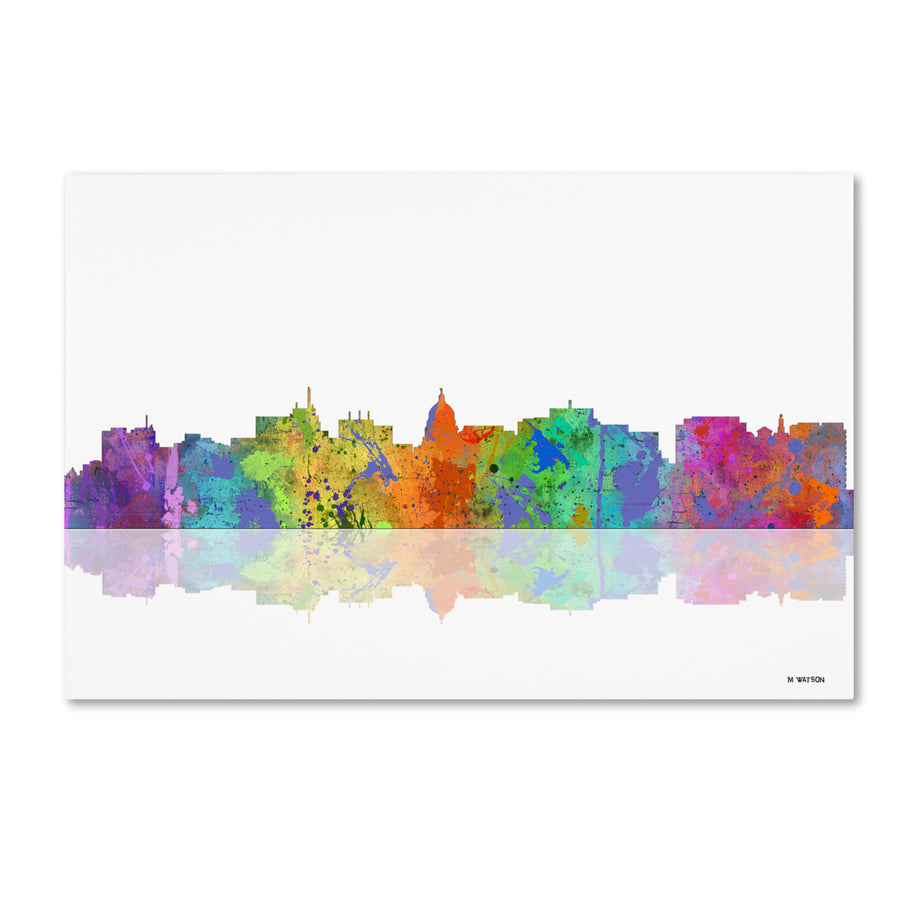 Marlene Watson Madison Wisconsin Skyline Canvas Art 16 x 24 Image 1