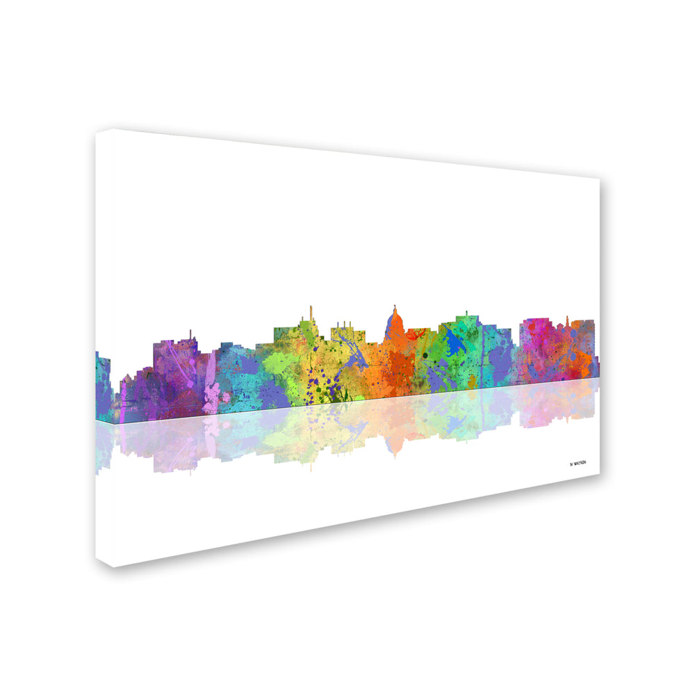 Marlene Watson Madison Wisconsin Skyline Canvas Art 16 x 24 Image 2