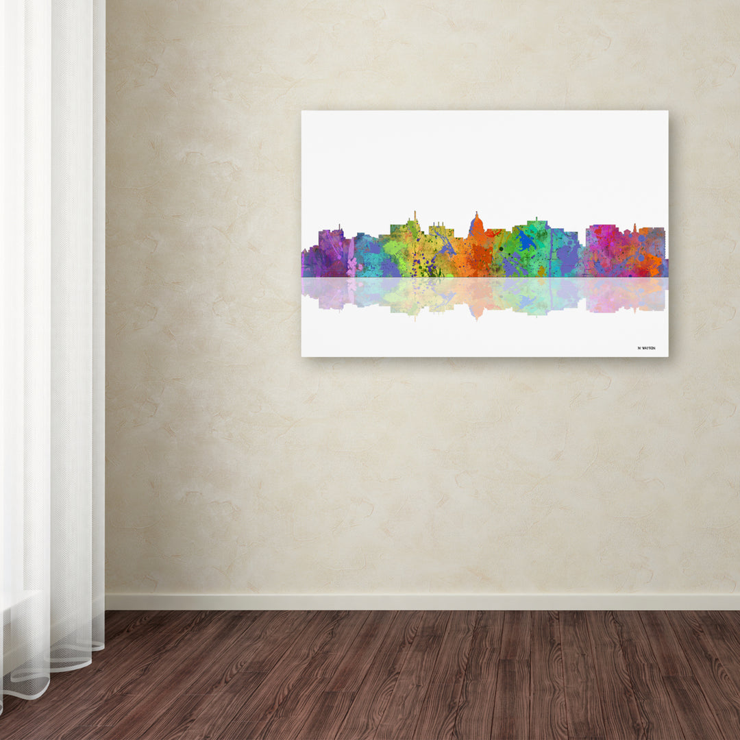 Marlene Watson Madison Wisconsin Skyline Canvas Art 16 x 24 Image 3