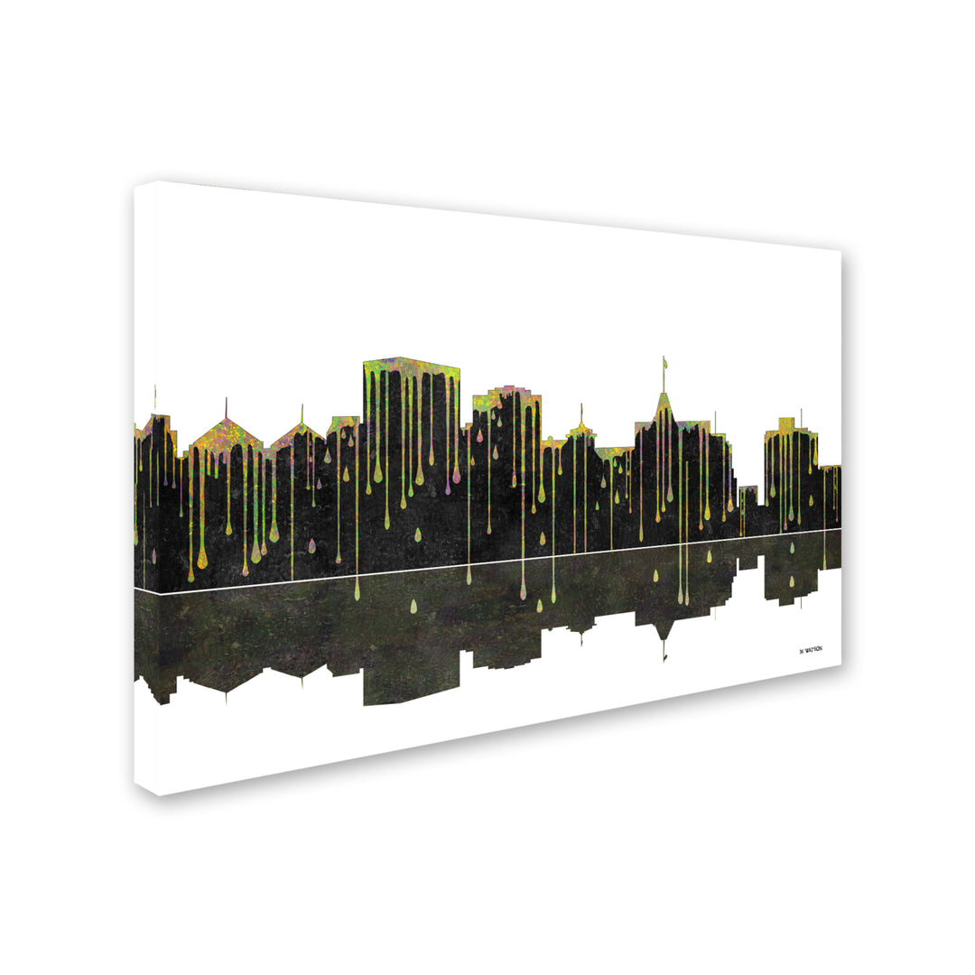 Marlene Watson Oakland California Skyline II Canvas Art 16 x 24 Image 2