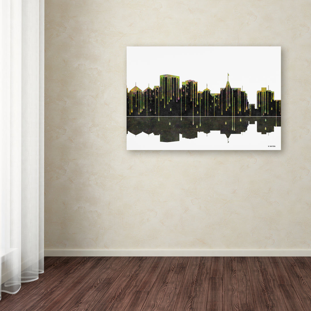 Marlene Watson Oakland California Skyline II Canvas Art 16 x 24 Image 3