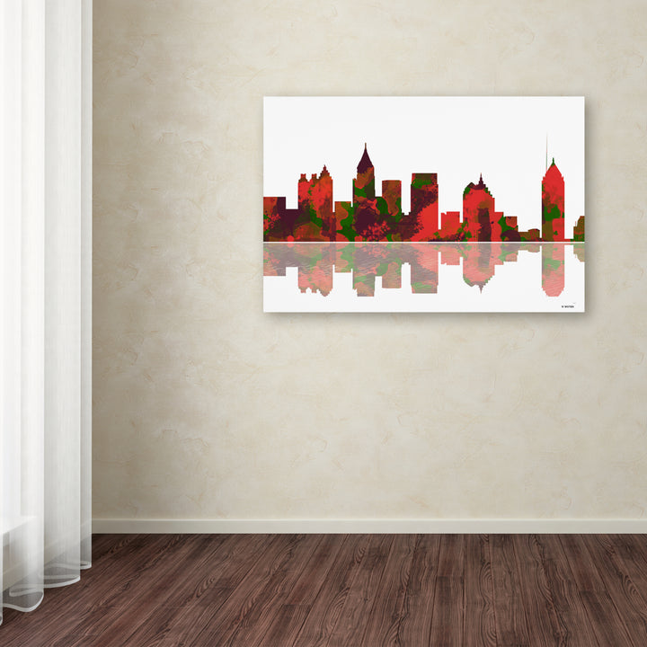 Marlene Watson Atlanta Georgia Skyline II Canvas Art 16 x 24 Image 3