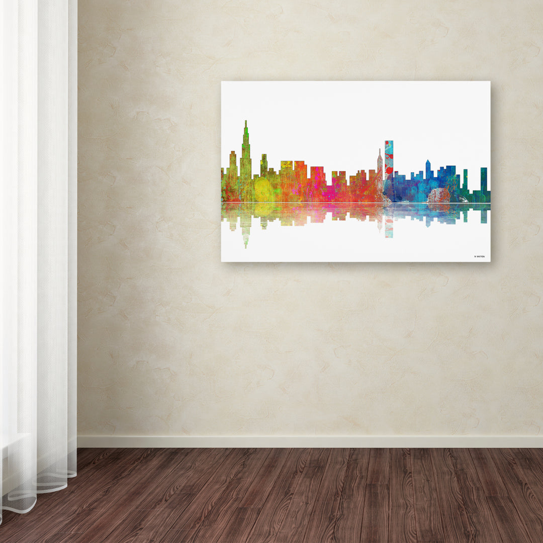 Marlene Watson Chicago Illinois Skyline III Canvas Art 16 x 24 Image 3