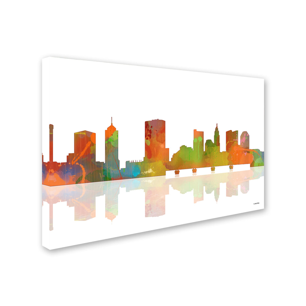 Marlene Watson Columbus Ohio Skyline II Canvas Art 16 x 24 Image 2