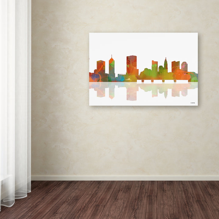 Marlene Watson Columbus Ohio Skyline II Canvas Art 16 x 24 Image 3