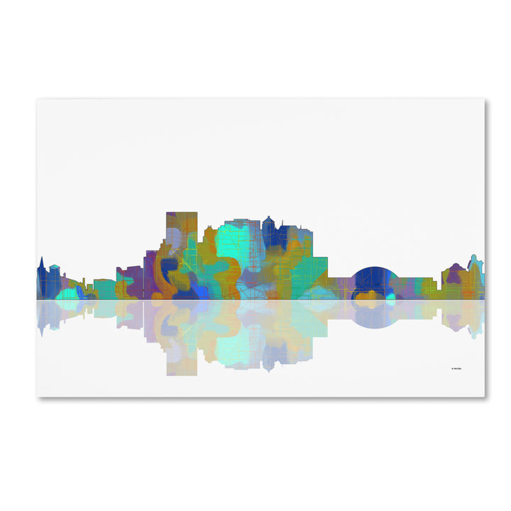 Marlene Watson El Paso Texas Skyline Canvas Art 16 x 24 Image 1