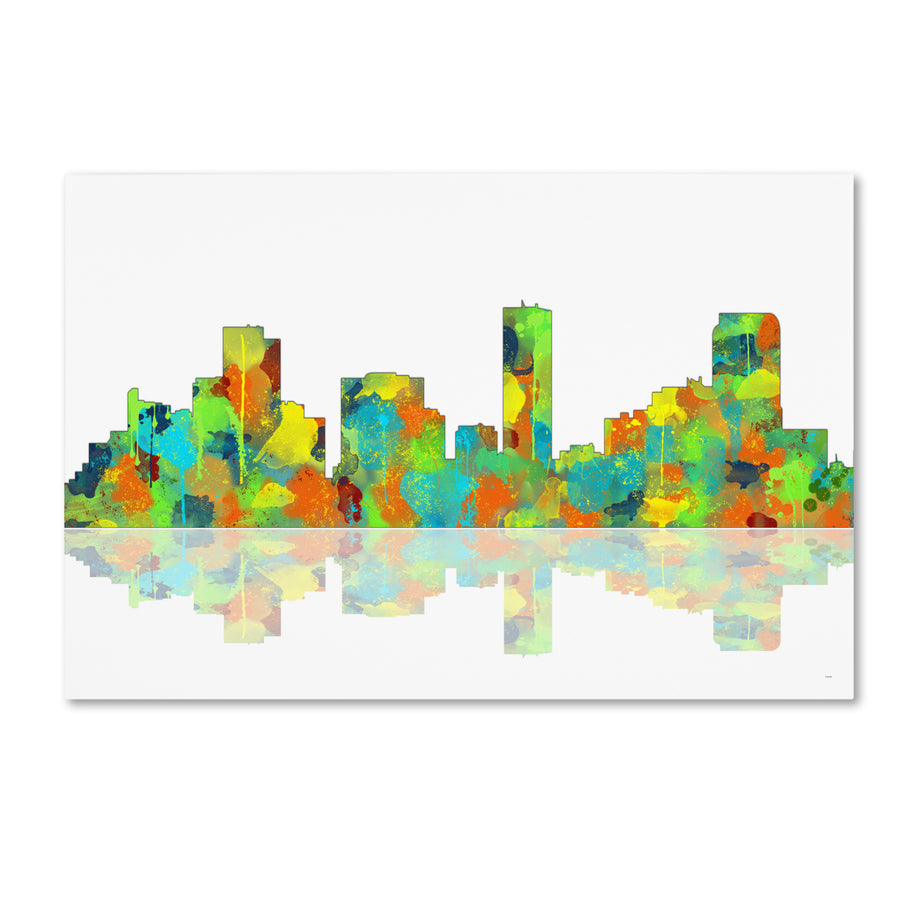 Marlene Watson Denver Colorado Skyline II Canvas Art 16 x 24 Image 1